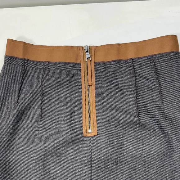 LOFT Gray and Tan Pencil Skirt - Picture 6 of 8